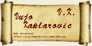 Vujo Kaplarović vizit kartica